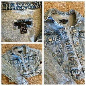 Cropped denim jacket - small